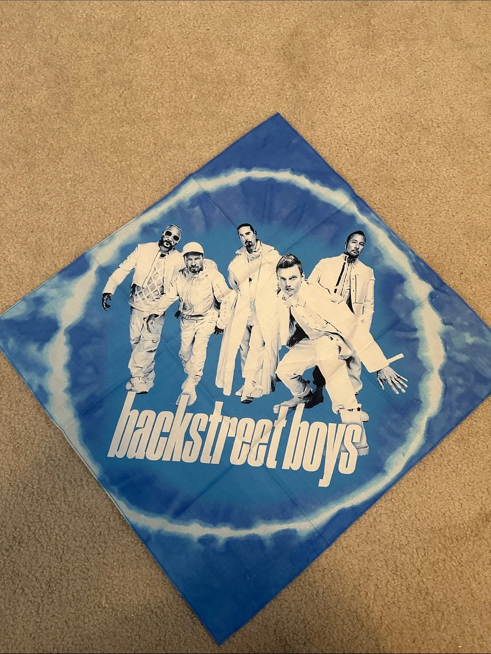Backstreet Boys Blue Tie-Dye Bandana NEW Summer 2026 Merch